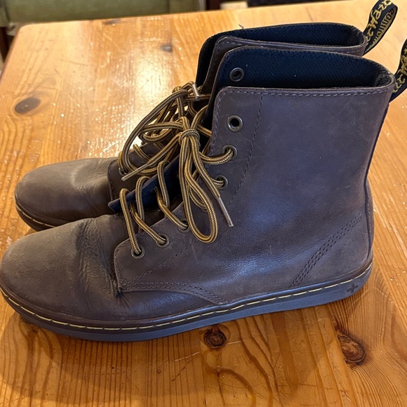 Dr. Martens Brown Leather Moto Boots - Picture 3 of 9